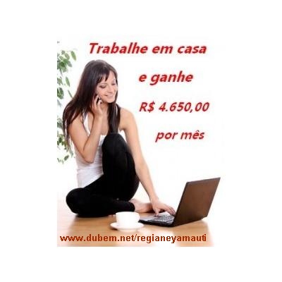 Trabalho em casa pela internet