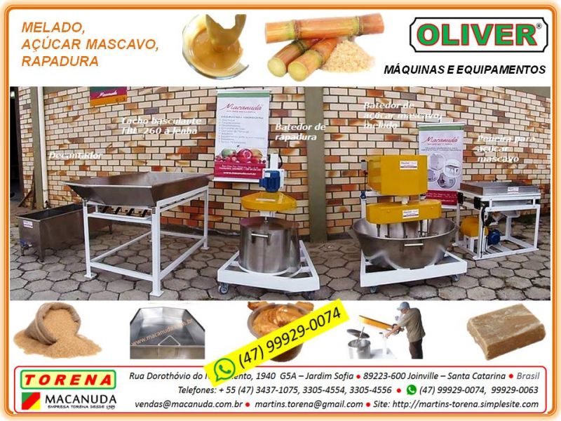 Equipamentos Oliver para derivados da cana-de-açúcar