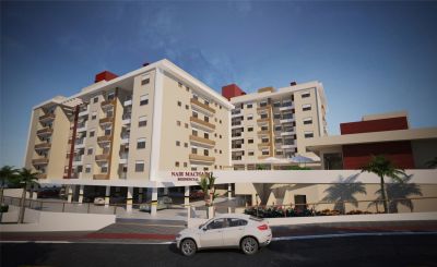 Apartamento 2 dormitórios / suíte, churrasqueira na sacada e garagem