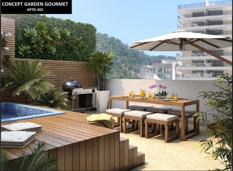 Concept Botafogo 3 e 2 Quartos com Garden