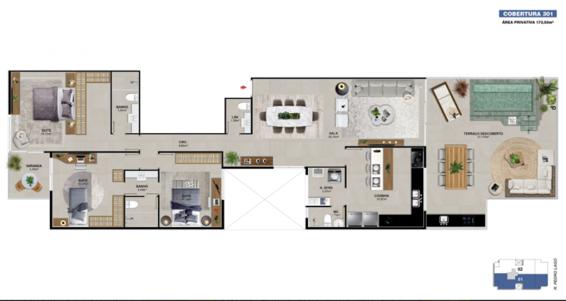 Angular Jardim Oceânico -3 e 2 Quartos Barra da Tijuca- RJ