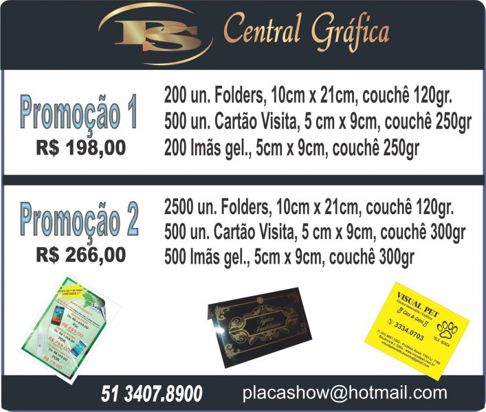 Gráfica em Porto Alegre - Cartões de visita, folders, blocos