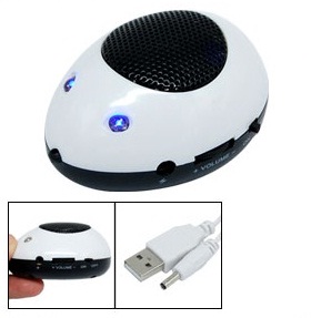 Mini Caixa de Som Portátil Notebook e Desktop - Com Entrada para Cartão de Memória - Ratinho