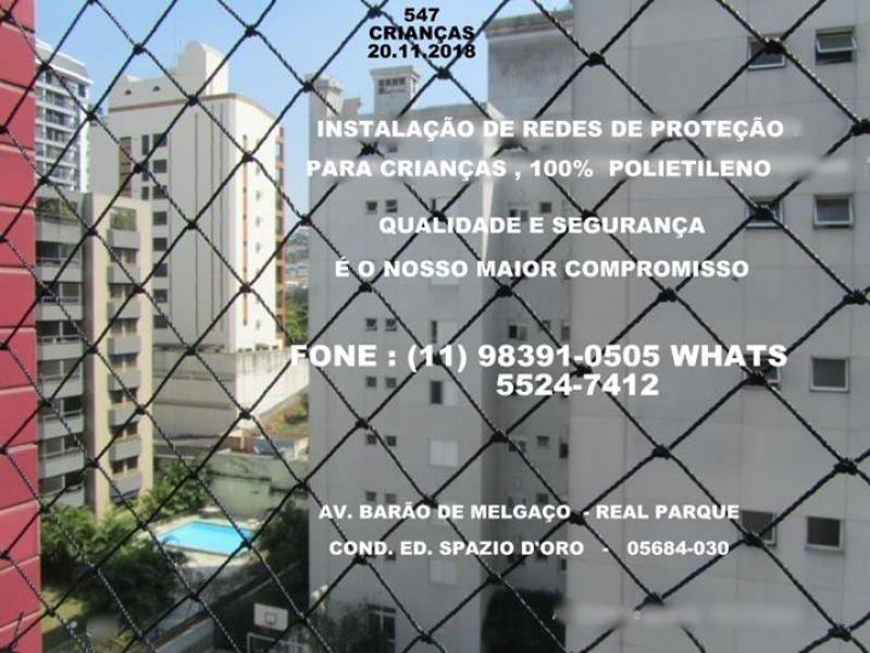 Telas de Proteção no Real Parque, (110   5524-7412