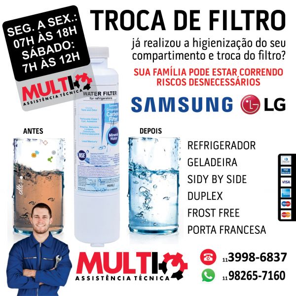 Troca de filtro Side by Side: Reparo e Conserto