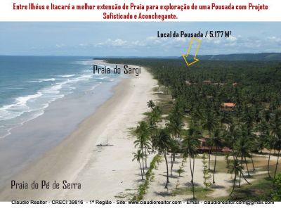 Pousada a venda na Bahia, Vila do Sargi, Serra Grande, Itacaré.