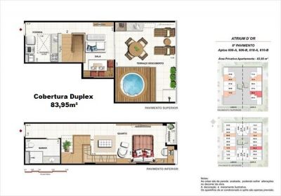 LANÇAMENTO COBERTURA  DE 1 QTO 83,95m² NO NOROESTE !