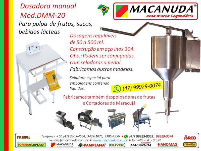 Dosador Manual Para Sucos e Polpas de Frutas MACANUDA