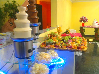 Cascata de chocolate para festas