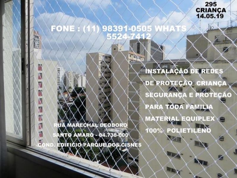 Telas de Proteção em Santo Amaro, (11) 98391-0505 zap 