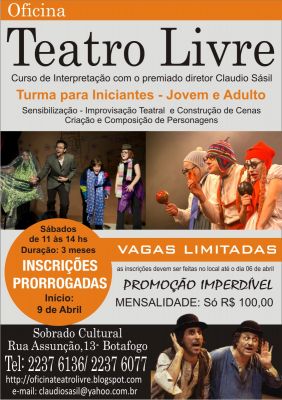 Curso Teatro Iniciantes (Jovem e Adulto) - Botafogo