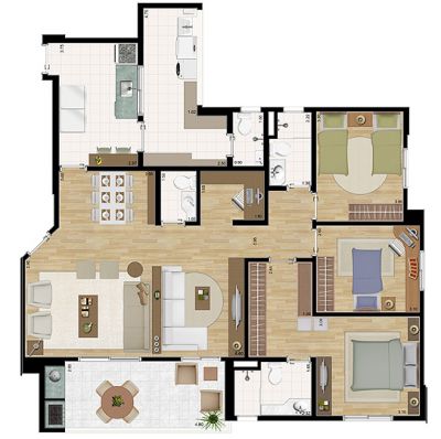 Vendo apto de 124m² no ALAMEDA MORUMBI - CYRELA