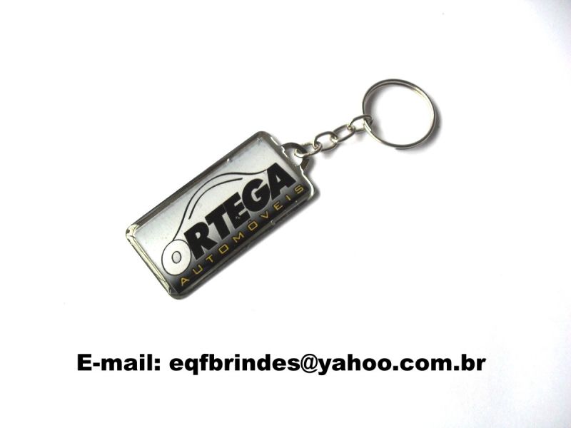 Chaveiro Metálico Resinado Placa Tipo 12