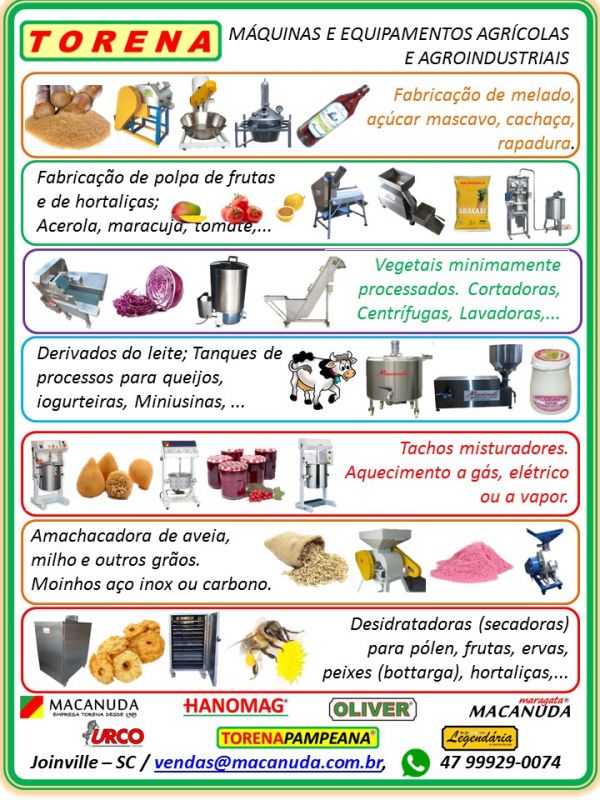 Marca Oliver, Maquinário pra fabricar melado 