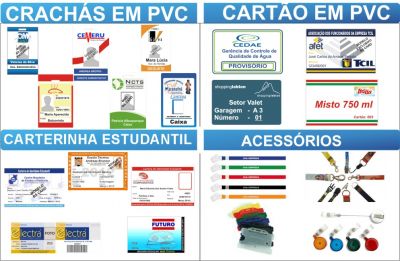 CRACHÁS E CARTEIRINHAS EM PVC