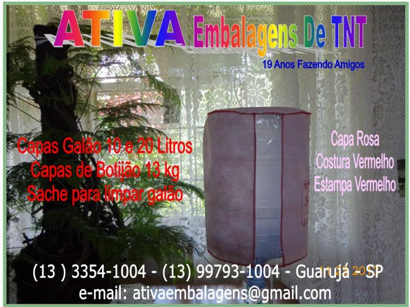 Capas de TNT para Galões de Água Mineral Distribuidores