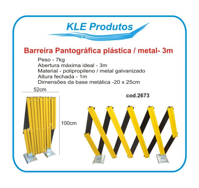 Barreira Pantografica 3m x 1   