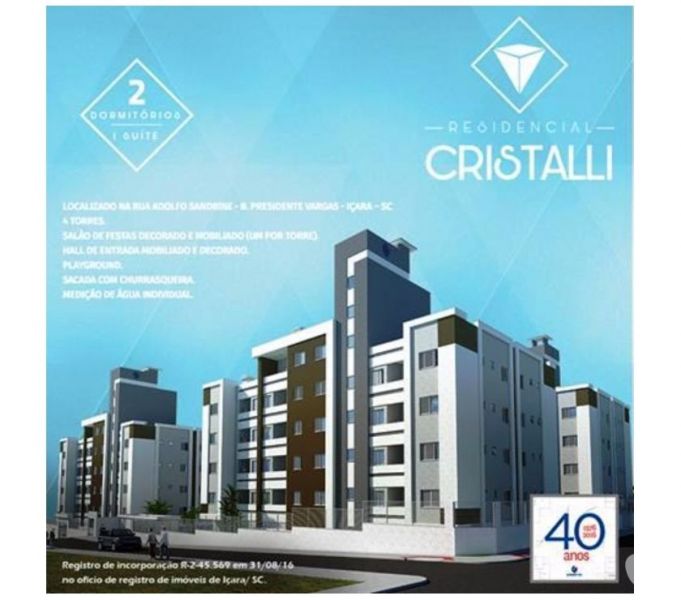 Cristalli Içara Presidente Vargas apartamento a venda