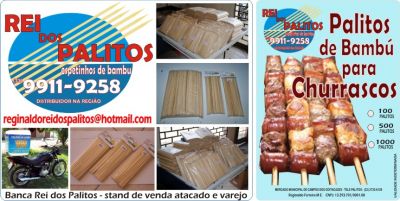 REI DOS PALITOS - Distribuidor de Palitos de Bambú p/ Churrascos e Crepes