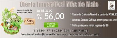 Mini Cestas de Café da Manhã -R$39,80