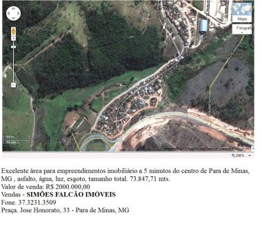 Area 73.000 mts em Para de Minas, MG 