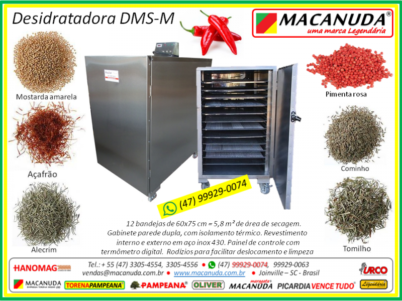 Desidratadoras Industriais de Pimenta ROSA MACANUDA Legendária 