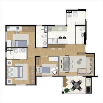 Apartamentos novos 80m² 3 dorm. (1 suíte) – Cesar de Souza – Mogi das Cruzes/SP
