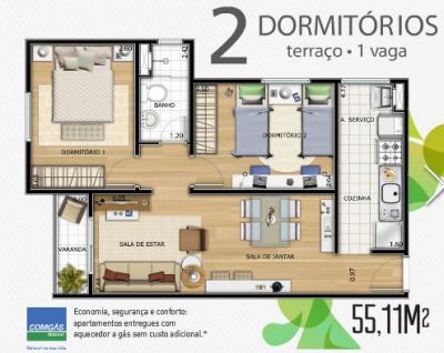 APTO EXCELENTE PLANTA COM 55M² E 56M² EM SANTO ANDRE MUITO BARATO