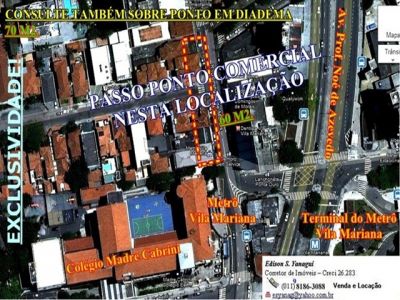 Ponto Comercial na V. Mariana (D. de Morais) e Diadema (Av. São José)