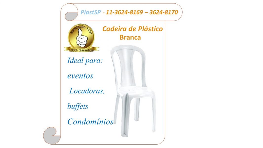 Cadeiras de plastico