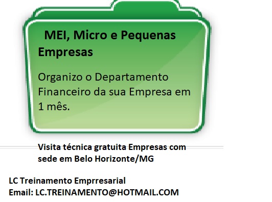 Organização do Departamento Financeiro em 1 mès - para MEI, Micro e Pequenas Emprresas