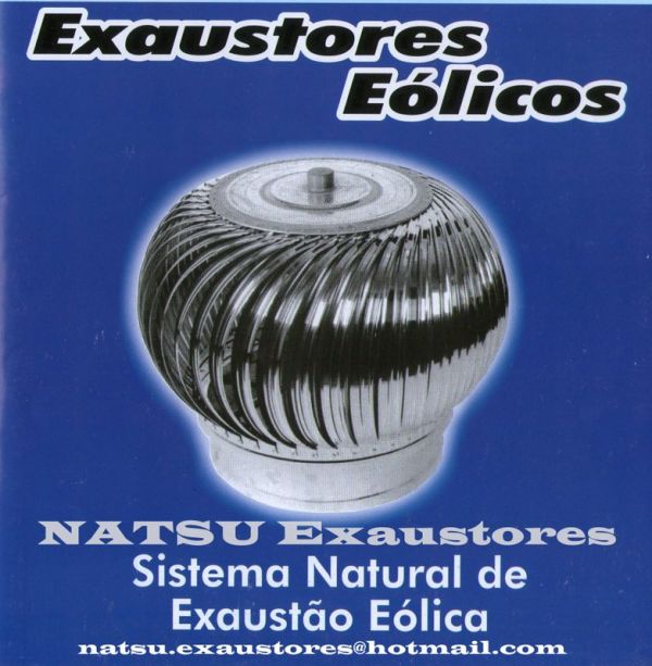 EXAUSTORES EÓLICOS E EO-ELÉTRICOS PARADADOS