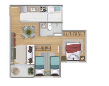 Bom Retiro,Novo,2 Dorms,48m²,1 Vaga,Lazer Total