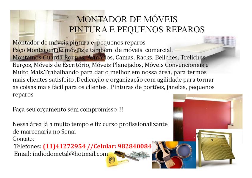 Montador e desmontador de movéis 
