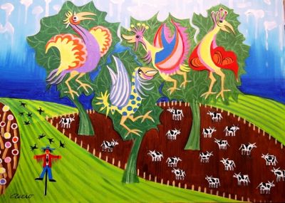 AECIO ARTISTA NAIF COM OBRAS A VENDA COM AJUR SP 