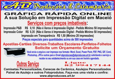GRAFICA RAPIDA E IMPRESSÃO DIGITAL