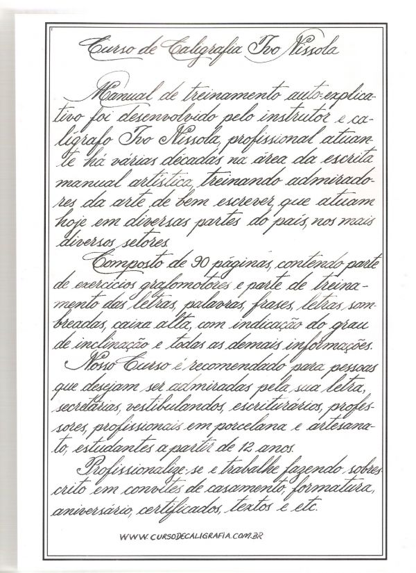 Curso de Caligrafia Ivo Nissola