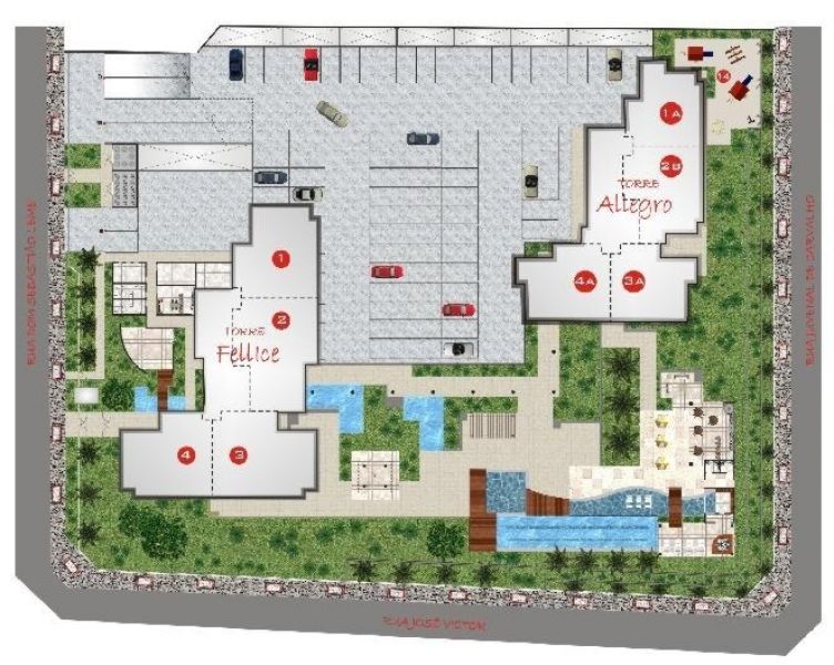 Condomínio Felicita Torre Alegro com 92 m²