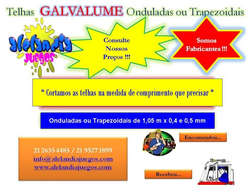 Fábrica de telhas GALVALUME Alelandia - No RJ