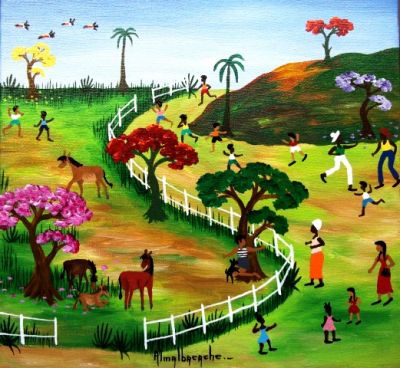 OBRAS DA ARTISTA NAIF ALMA IBACACHE COM AJUR SP 