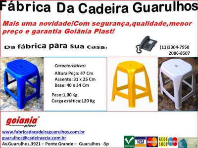 Cadeiras e Mesas de Plástico:Direto da Fábrica