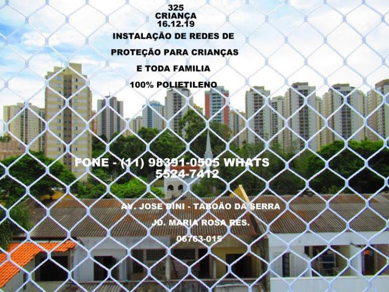 Redes de Proteção no Taboão da Serra, Av. José Dini, (11) 98391-0505, zap 
