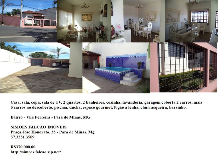 Casa 2 quartos , vila ferreira , Para de Minas, Mg 