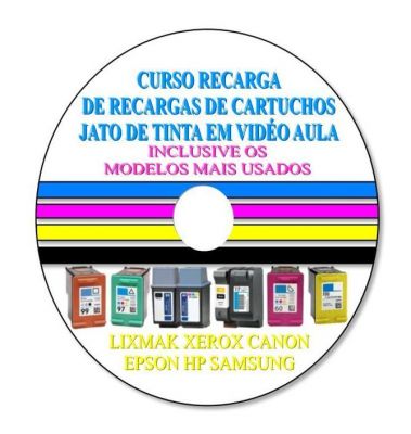 CURSO RECARGA DE CARTUCHOS JATO DE TINTA EM VIDÉO AULA  Este curso de recarga de cartuchos foi ideal