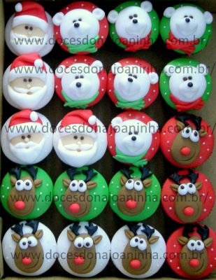 Brownies Bolos e Doces Decorados para o Natal