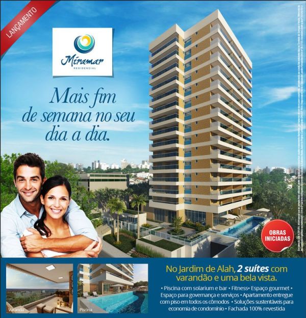 2/4 com 2 suítes vista mar