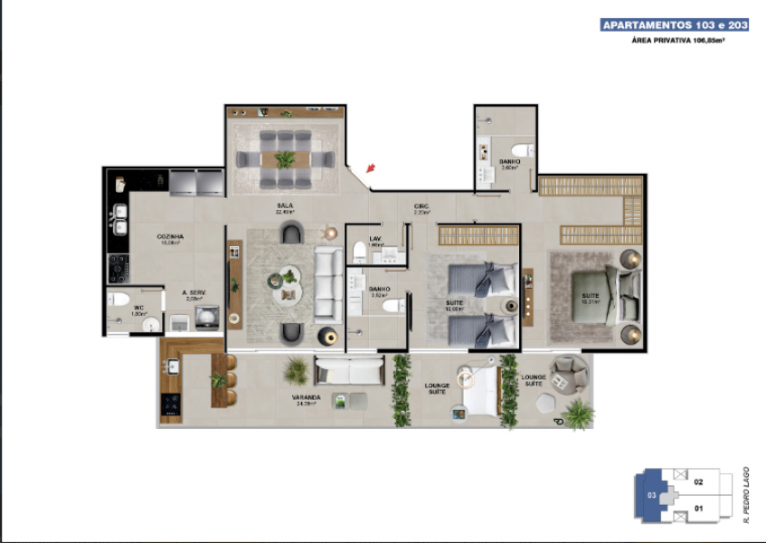 Angular Jardim Oceânico -3 e 2 Quartos Barra da Tijuca- RJ