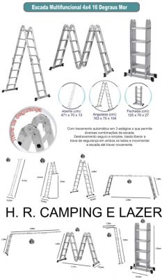 Escada multifuncional 16 degraus