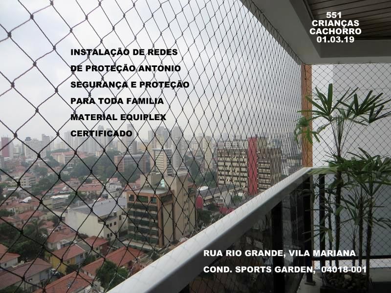 Redes de Proteção na Vila Santa Catarina, (11)  98391-0505 whats