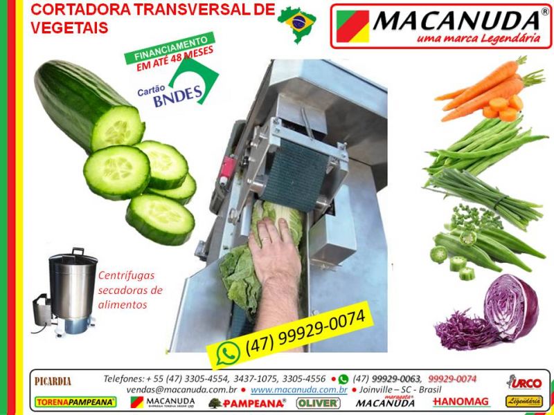 Fatiar alfaces máquina industrial marca MACANUDA